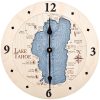 Lake Tahoe Nautical Clock Birch Accent with Deep Blue Water Product Shot