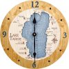 Lake Tahoe Nautical Clock Honey Accent with Deep Blue Water Product Shot