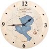 Loon Pond Nautical Clock Birch Accent with Deep Blue Water Product Shot