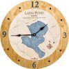 Loon Pond Nautical Clock Honey Accent with Deep Blue Water Product Shot