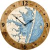 Ocean City Nautical Clock Americana Accent with Deep Blue Water Product Shot
