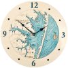 Ocean City Nautical Clock Birch Accent with Blue Green Water Product Shot