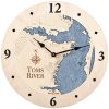 Toms River Nautical Clock Birch Accent with Deep Blue Water Product Shot