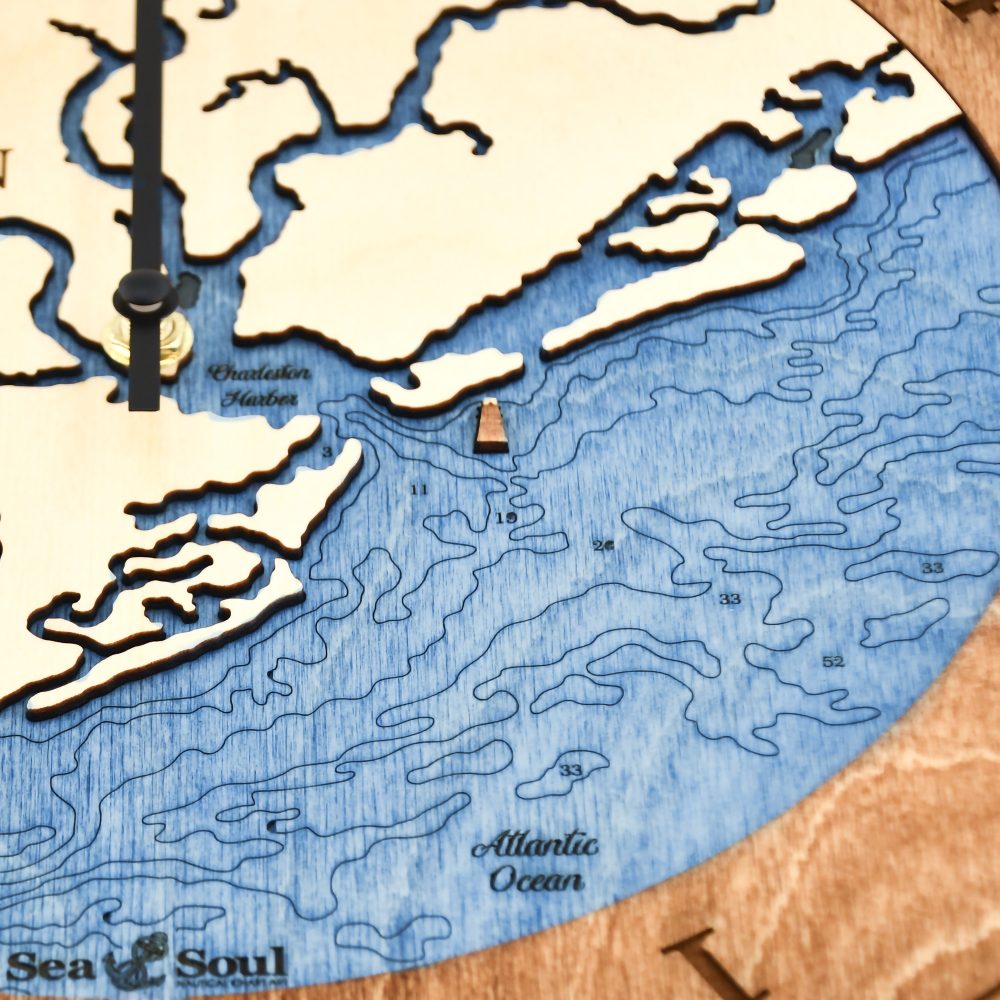 South Carolina Coast Tide Clock - Charleston Harbor Detail
