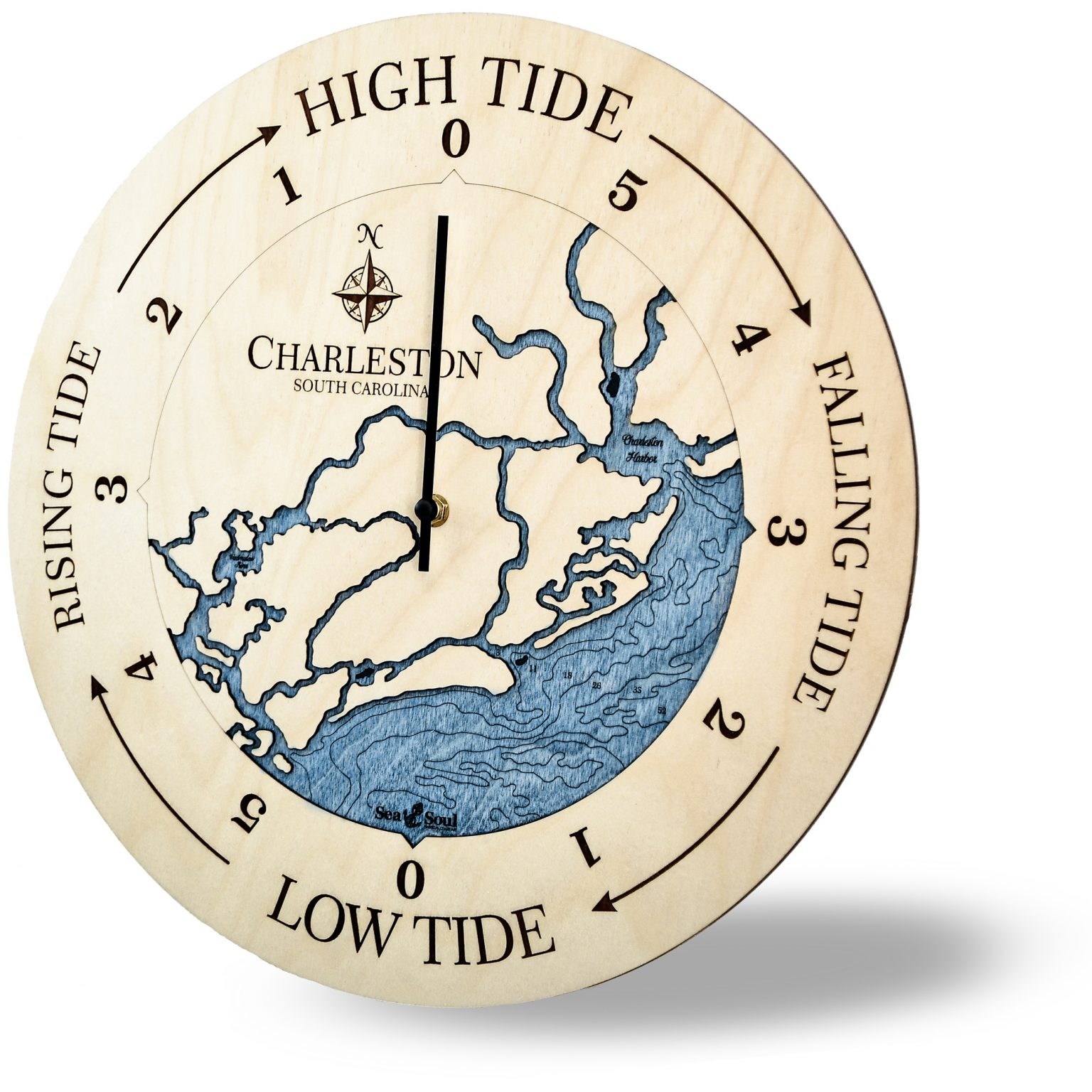 South Carolina Coast Tide Clock Sea and Soul Charts