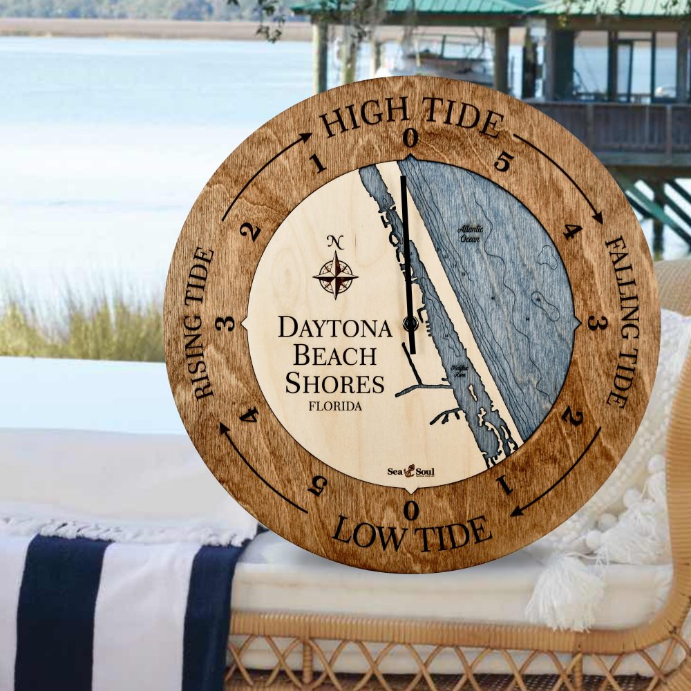 Daytona Beach Shores Tide Clock on dock