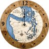 Pacific Northwest Nautical Clock Americana Accent with Deep Blue Water