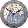 Penobscot Nautical Clock Driftwood Accent with Deep Blue Water Product Shot