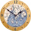 Penobscot Nautical Clock Honey Accent with Deep Blue Water Product Shot