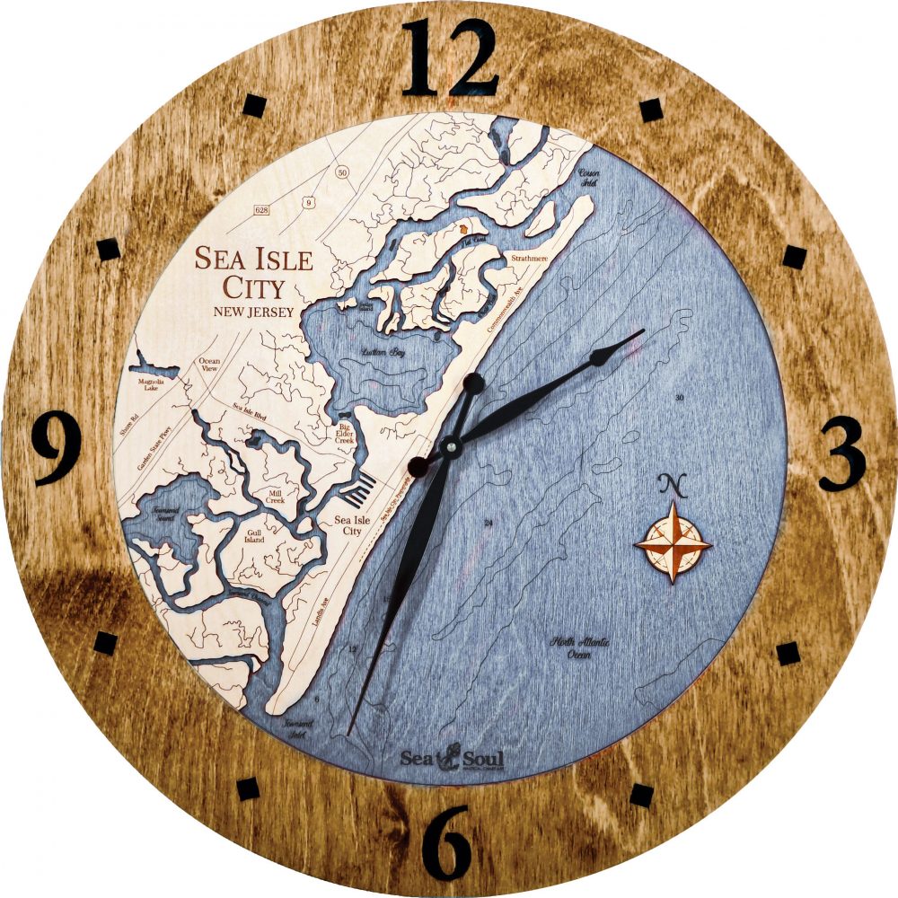 Sea Isle Nautical Clock Americana Accent with Deep Blue Water Product Shot