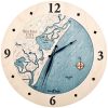 Sea Isle Nautical Clock Birch Accent with Blue Green Water Product Shot
