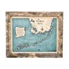 Florida Keys Wall Art 13x16 Rustic Pine Accent with Blue Green Water