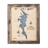 Lake Sunapee Wall Art Rustic Pine Accent with Deep Blue Water