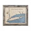 Long Island Sound Wall Art Rustic Pine Accent with Deep Blue Water