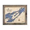 Thousand Islands Wall Art 13x16 Rustic Pine Accent with Deep Blue Water