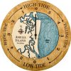 Amelia Island Tide Clock Honey Accent with Blue Green Water Product Shot