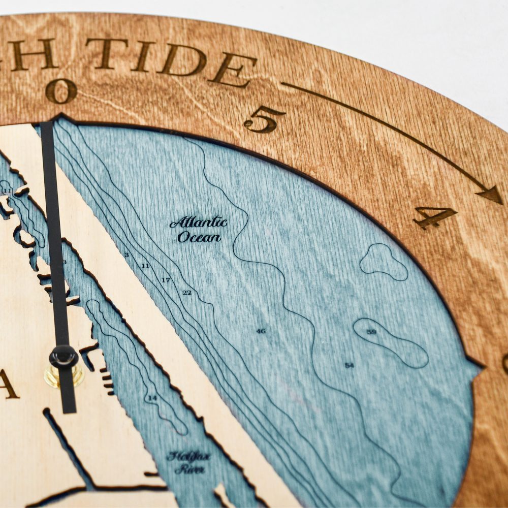 Daytona Beach Tide Clock Americana Accent with Blue Green Water Detail Shot 1