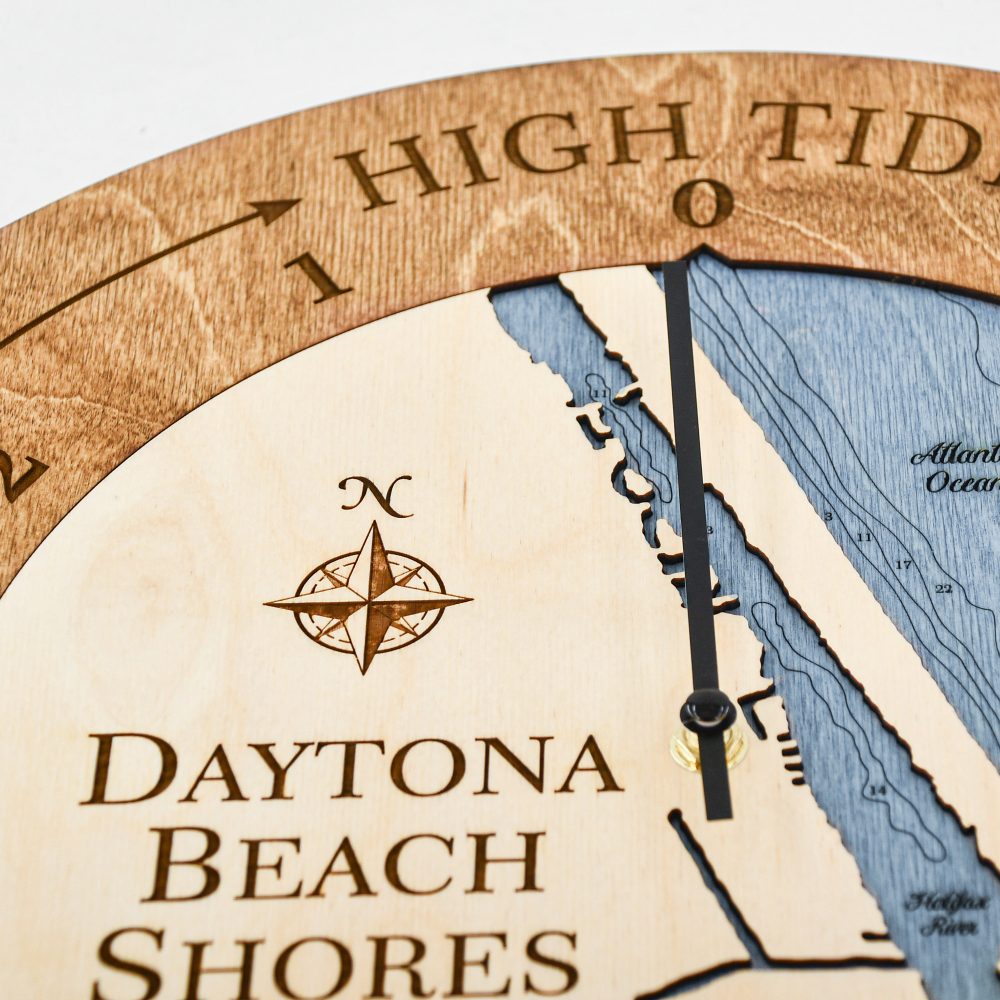 Daytona Beach Tide Clock Americana Accent with Deep Blue Water Detail Shot 3