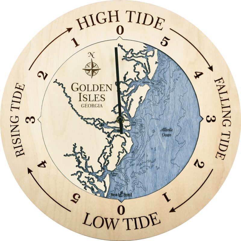 Golden Isles Tide Clock Sea and Soul Charts