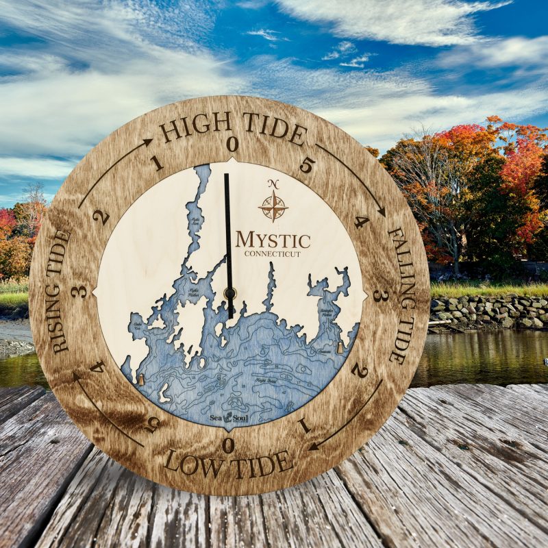 Mystic Connecticut Tide Clock Sea and Soul Charts