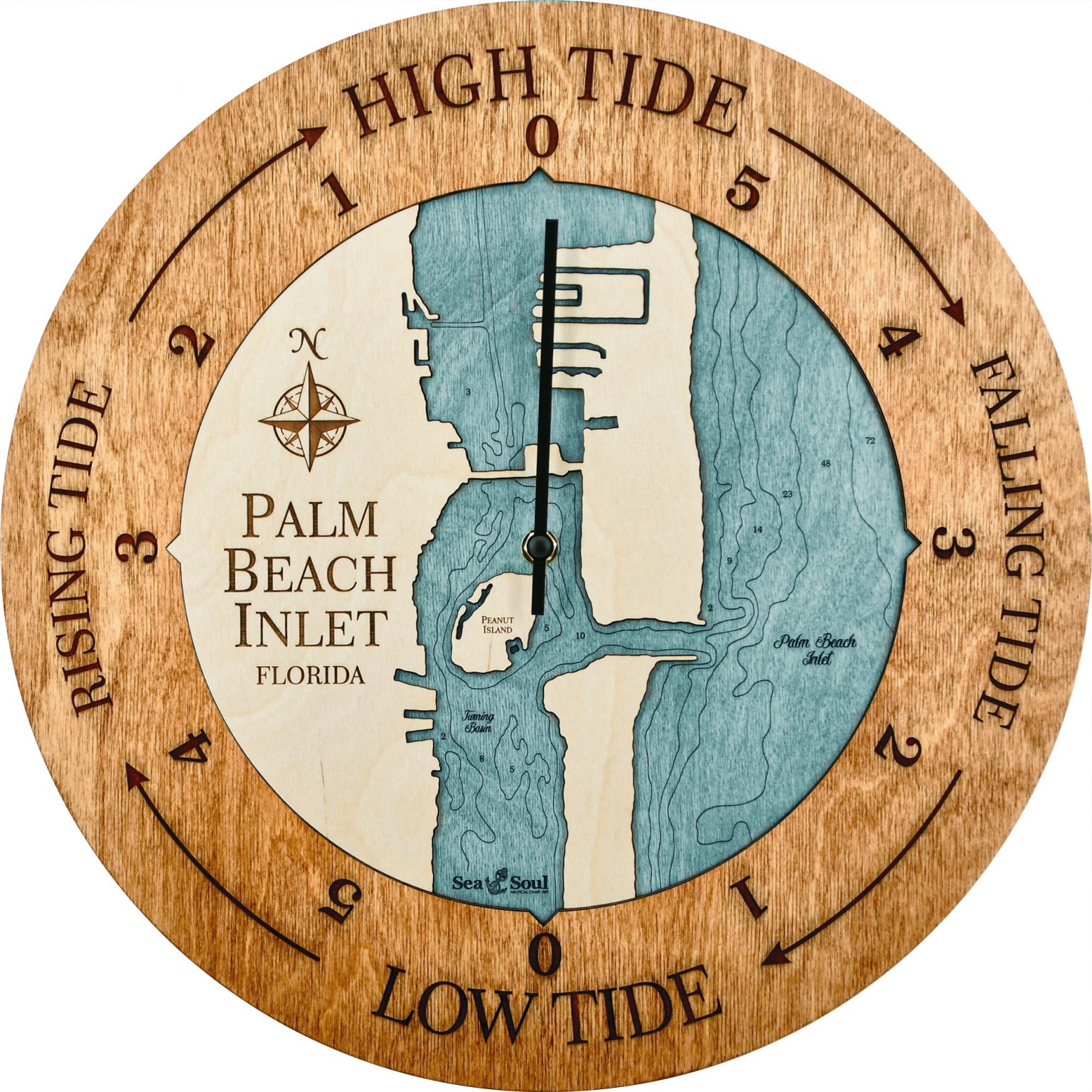 Palm Beach Inlet Tide Clock Sea and Soul Charts