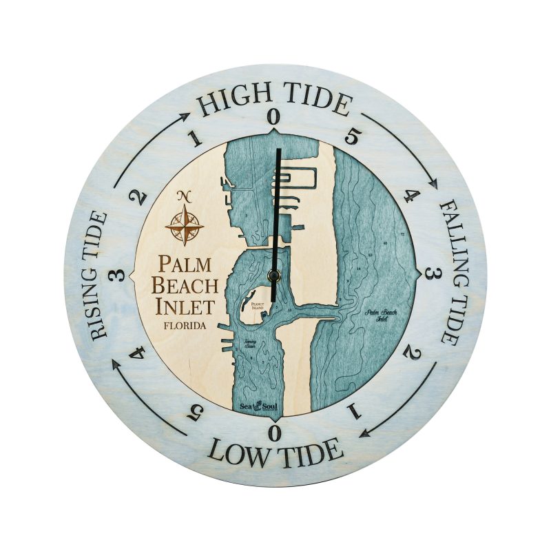 Palm Beach Inlet Tide Clock Sea and Soul Charts