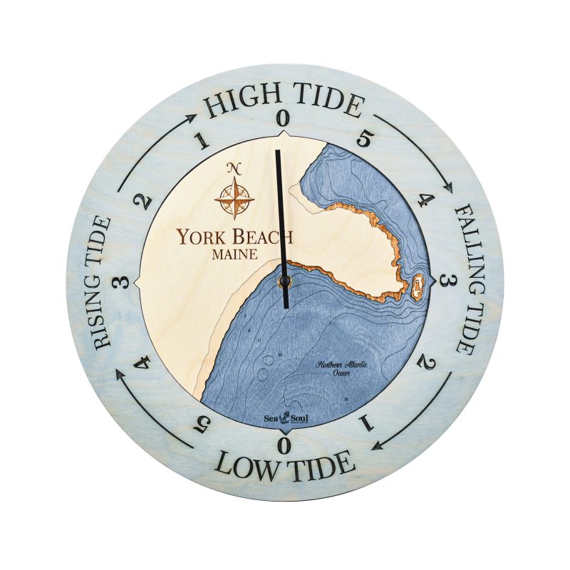 York Beach Tide Clock Sea and Soul Charts