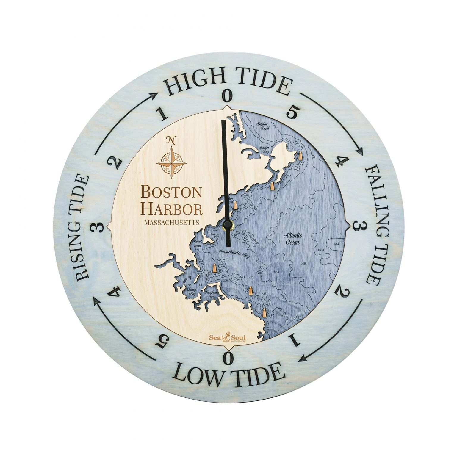 Boston Harbor Tide Clock Sea and Soul Charts