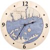 Connecticut Coast Nautical Clock Birch Accent with Deep Blue Water Product Shot