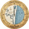 Deerfield Beach Tide Clock Honey Accent with Blue Green Water Product Shot