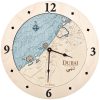 Dubai Nautical Clock Birch Accent with Blue Green Water Product Shot