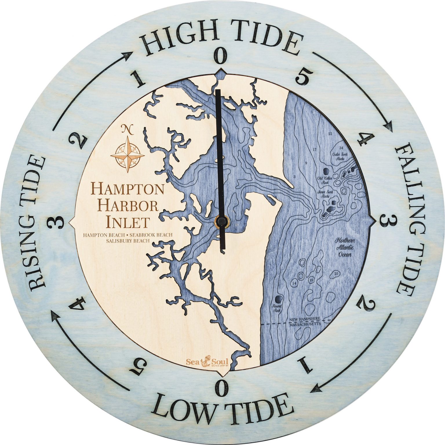 Hampton Harbor Inlet Tide Clock Sea and Soul Charts