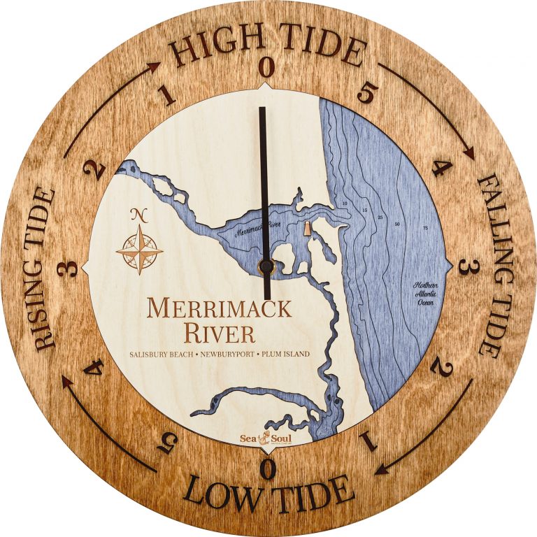 Merrimack River Tide Clock Sea and Soul Charts