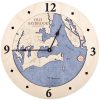 Old Saybrook Nautical Clock Birch Accent with Deep Blue Water Product Shot
