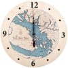 Salish Sea Nautical Clock Birch Accent with Blue Green Water Product Shot