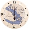 Salish Sea Nautical Clock Birch Accent with Deep Blue Water Product Shot