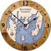 Boothbay Harbor Nautical Clock Americana Accent with Deep Blue Water Product Shot