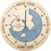 Cape Elizabeth Tide Clock Birch Accent with Deep Blue Water Product Shot