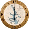 Lake Conroe Nautical Clock Americana Accent with Blue Green Water Product Shot
