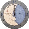 Ogunquit Nautical Clock Driftwood Accent with Deep Blue Water Product Shot