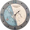 Sarasota Nautical Clock Driftwood Accent with Blue Green Water Product Shot