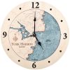 York Harbor Nautical Clock Birch Accent with Blue Green Water Product Shot