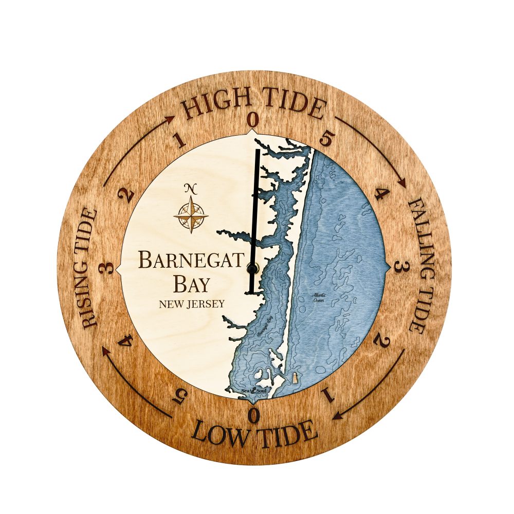 Barnegat Bay Tide Clock Americana Accent with Deep Blue Water
