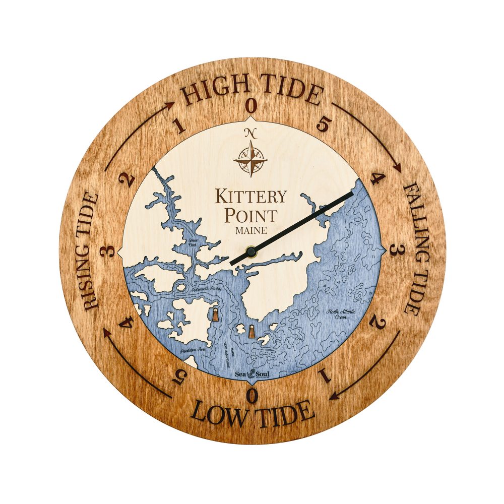 Kittery Point Tide Clock Americana Accent with Deep Blue Water