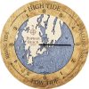 Popham Beach Tide Clock Honey Accent with Deep Blue Water Product Shot