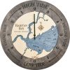 Raritan Bay Tide Clock Driftwood Accent with Deep Blue Water Product Shot