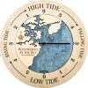 Wentworth New Hampshire Tide Clock Birch Accent with Deep Blue Water Product Shot