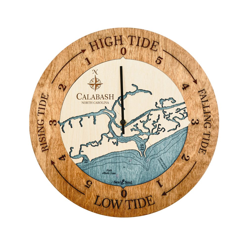 Calabash Tide Clock Americana Accent with Blue Green Water