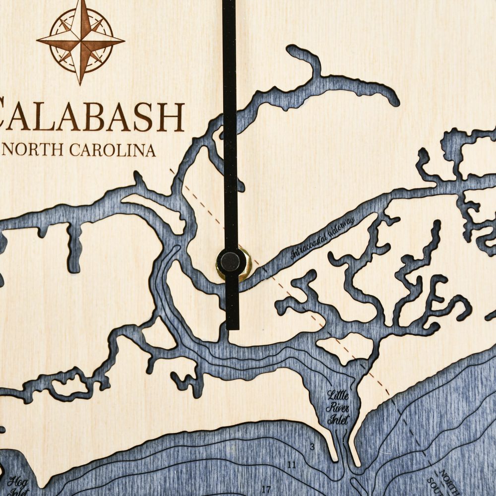 Calabash Tide Clock Americana Accent with Deep Blue Water Detail Shot 1