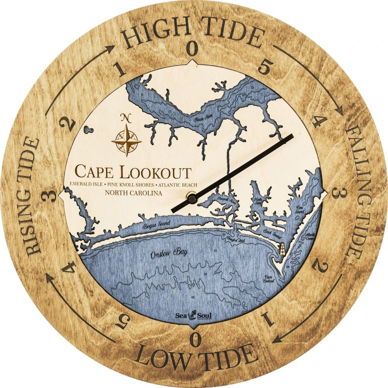 Cape Lookout Tide Clock Sea and Soul Charts